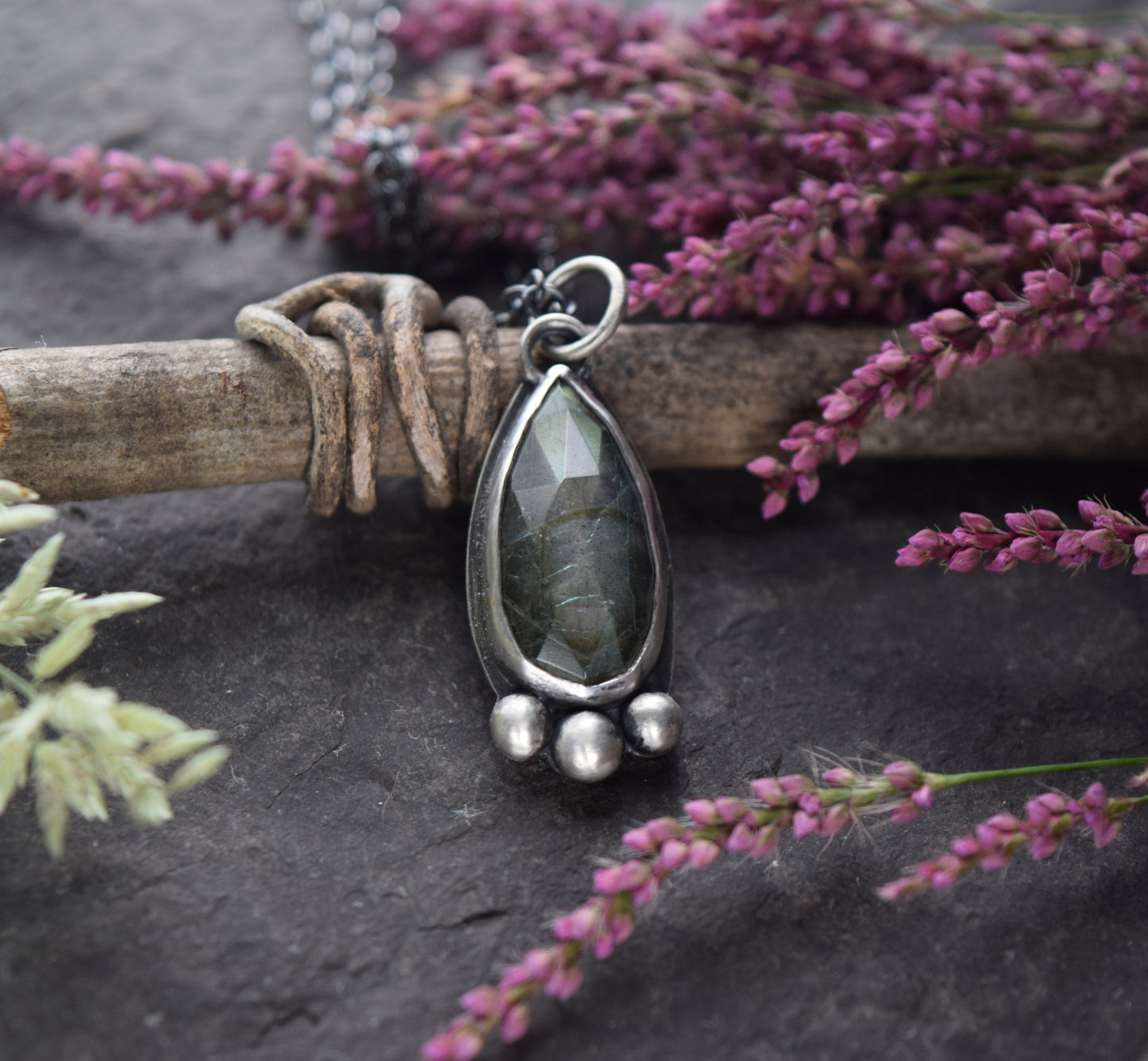 Labradorite Forest Necklace | Sterling Silver & Copper